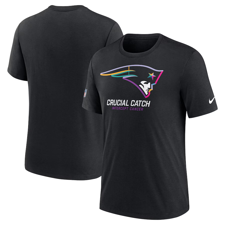 Men New England Patriots  2024 Nike NFL black T shirts